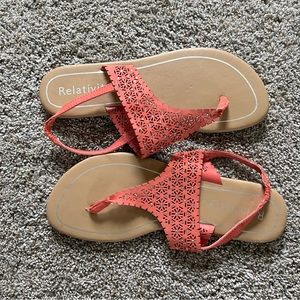 NWOT Peach Thong Sandals